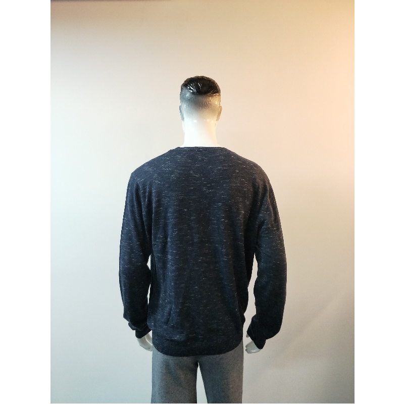 NAVY ROUND-NECK SWEATER RLMS0016F