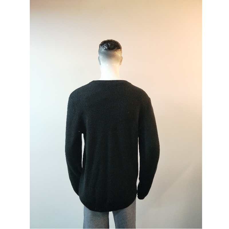 PURE COLLECTION BLACK CREW NECK SWEATER RLMS0017F