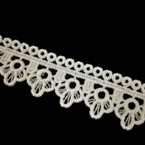 Dantela de mătase de calitate superioară de calitate, dantelă din poliester de 2.1cm din aripă de dantela Guipure