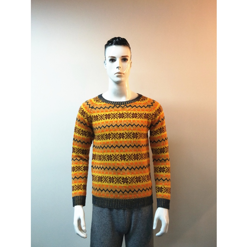 ORANGE PRINT SWEATER RLMS0012F