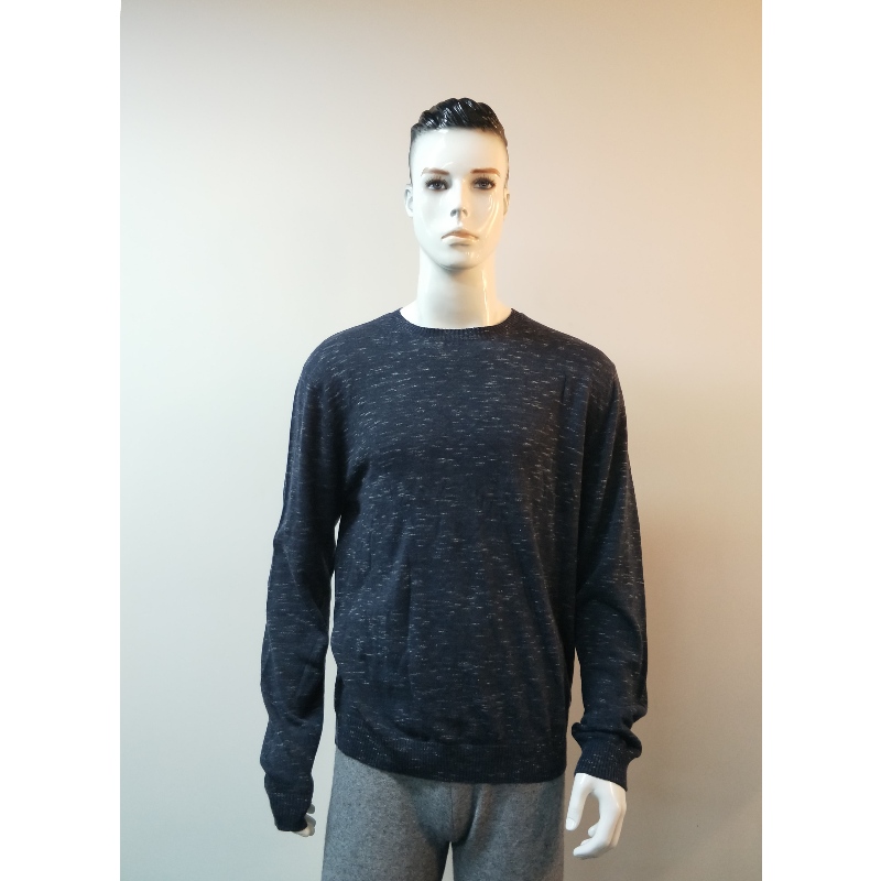 NAVY ROUND-NECK SWEATER RLMS0016F