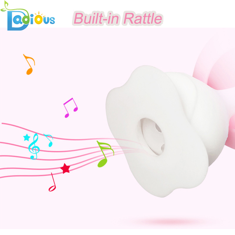 Nový design Safety Baby Teether Rattle Food Grade Silikonový Baby Teether BPA Zdarma Baby Teether