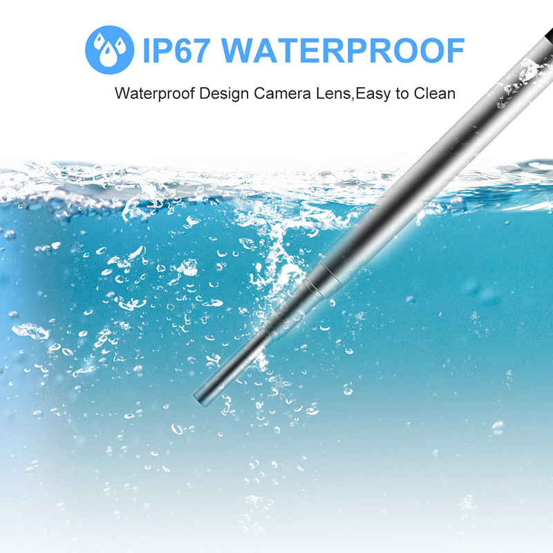 WiFi Otoscope 3 v 1 3,9 mm Borescope Inspection Ušní vosk Remover Tool 720P vodotěsný fotoaparát s 6 nastavitelné LED kompatibilní s Android a iOS