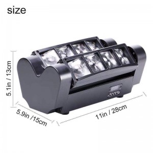 profesionální výroba 8 * 10w 8 očí pavoučí světlo vedlo dj světla