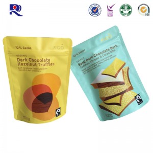 Stratul de aluminiu se ridică cu fermoar pentru ciocolată sau alte ambalaje alimentare 100g 250g 500g etc