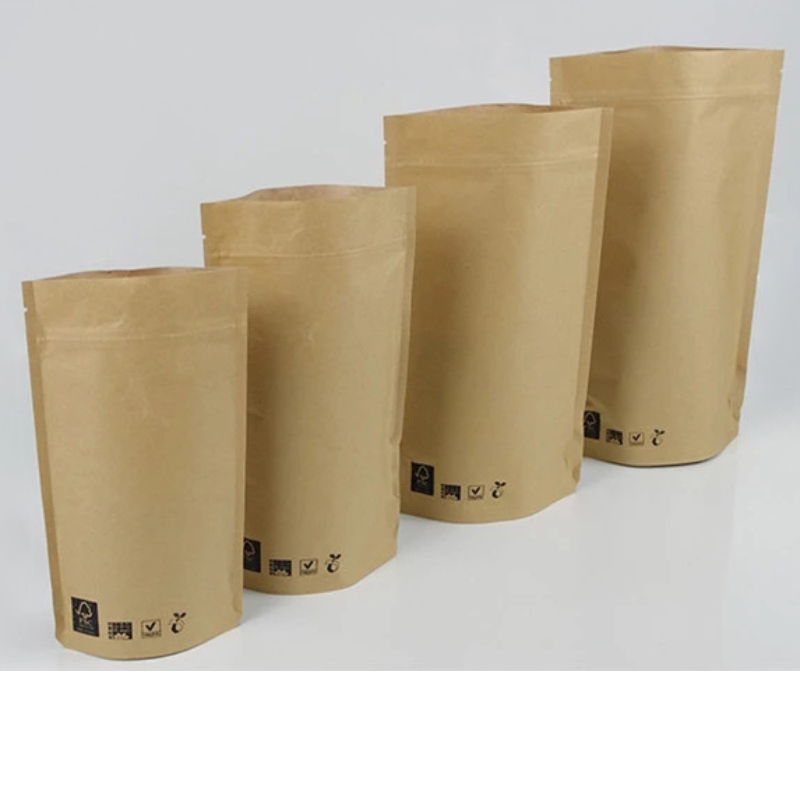 biologicky rozložitelné a recyklovatelné kraftové pytle 100g 250g 500g atd