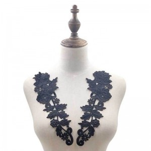 2 vyšívané háčkování výšivka, výstřih nášivka výstřih krajka žena