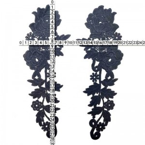 2 vyšívané háčkování výšivka, výstřih nášivka výstřih krajka žena
