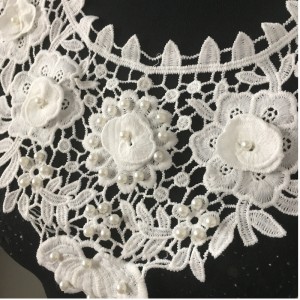 Nový krční límec s korálky nášivka krajky