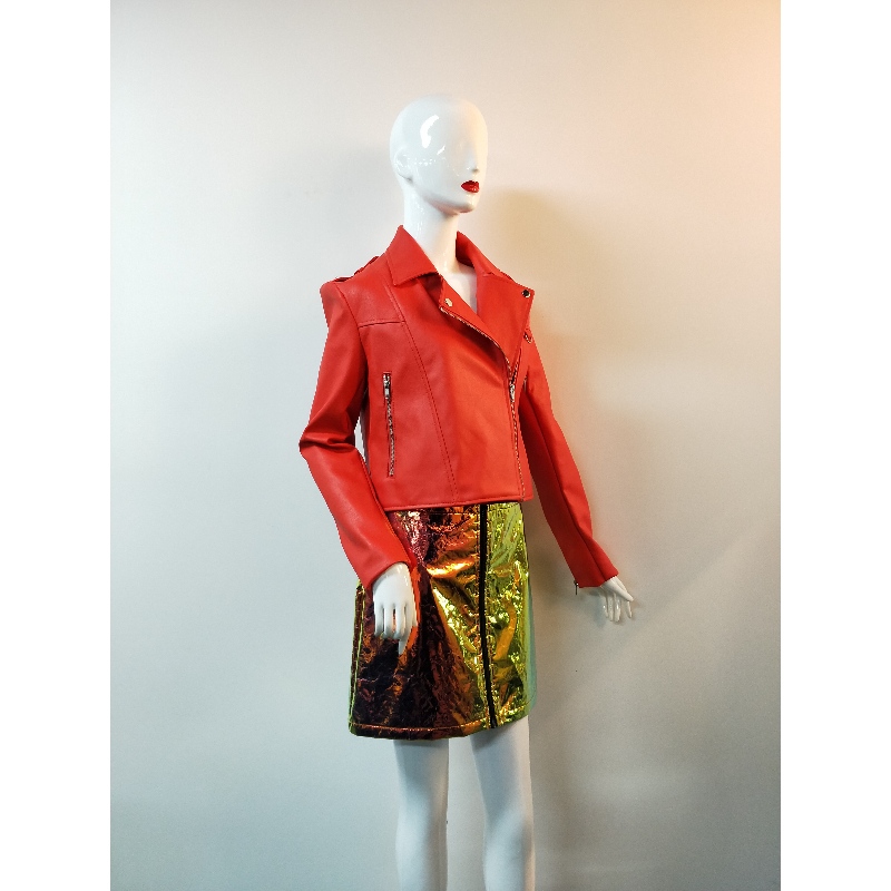 Bunda RED PU BIKER RLWPJ0004N