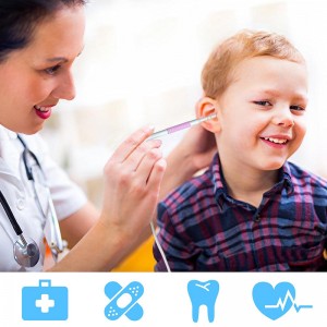 Vodotěsná kamera s odstraňovačem ucha 3 u 1 s technologií Wi-Fi v uchu 720P s nastavitelnou 6 LED kompatibilní s Androidem a iOS