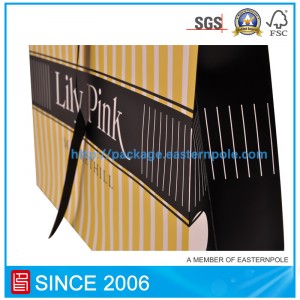 Luxusní papírový sáček Lily Pink s uzávěrem pásky