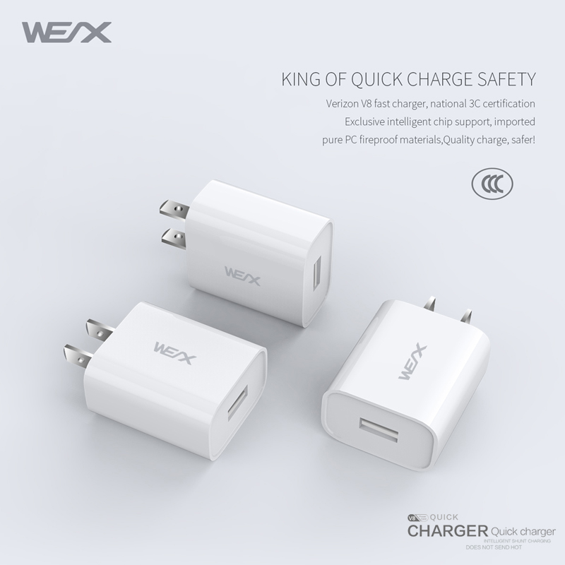 WEX -V8 nabíječka jednoportové stěny 65292; nabíječka usb