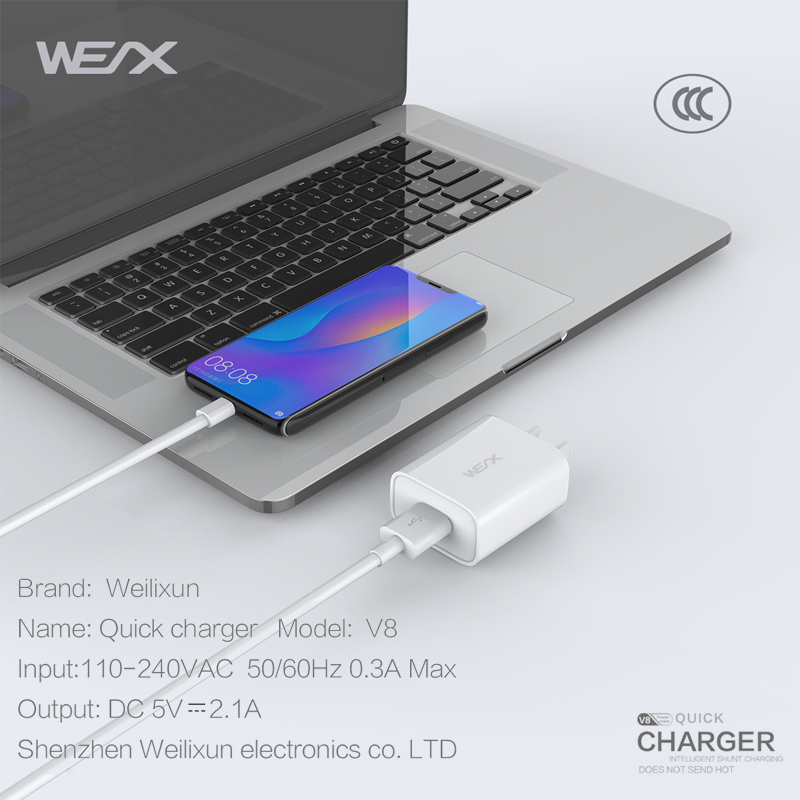 WEX -V8 nabíječka jednoportové stěny 65292; nabíječka usb