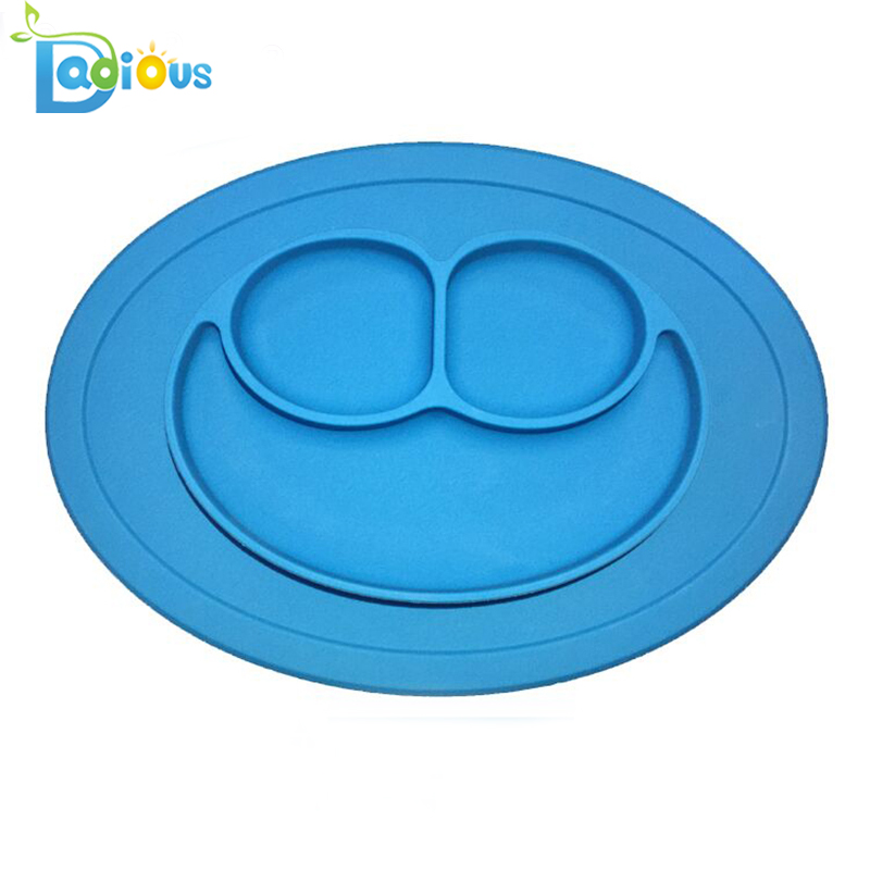 Amazon Hot Sale Baby One-piece Silikon Placemat Safe Kids Sací talíř