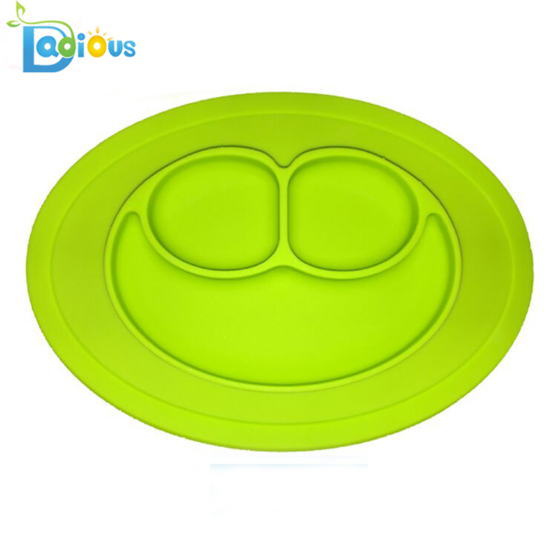 Amazon Hot Sale Baby One-piece Silikon Placemat Safe Kids Sací talíř