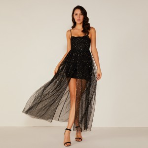 Vlastní vysoce kvalitní dámská strana šaty večerní sekýn dlouhé šaty