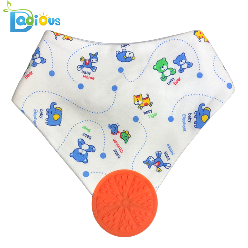 Amazon Nejprodávanější bavlněná podbradník s Teether Boy Teether Bib Bandana Teething Podbradníky pro dívky