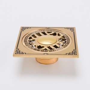 Černý vzor podomítkový sprchový čtverec koupelnové podlahové krytiny