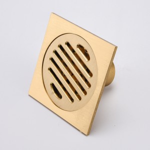 Zlatý dodavatel mosazné dlaždice vložka podlahová sprcha lapač vlasů odtok