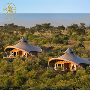 Factory Prefabricated Luxury PVDF Membrane Material Steel Structure Hotel House Stan