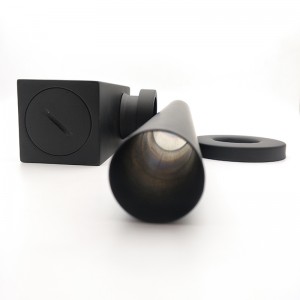 Čtvercová mosazná černá matná sifon pro umyvadlo