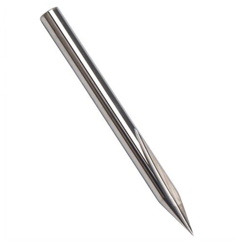 Kovový gravírovací vrták, EnPoint 30 stupňů, karbid, tvrdý hrot, kužel, tvar, CNC, gravírovací vrták, s 2-drážkami, drážky, 1/8 