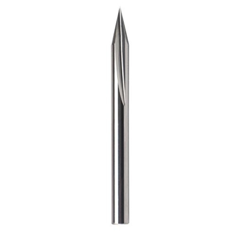 Kovový gravírovací vrták, EnPoint 30 stupňů, karbid, tvrdý hrot, kužel, tvar, CNC, gravírovací vrták, s 2-drážkami, drážky, 1/8 