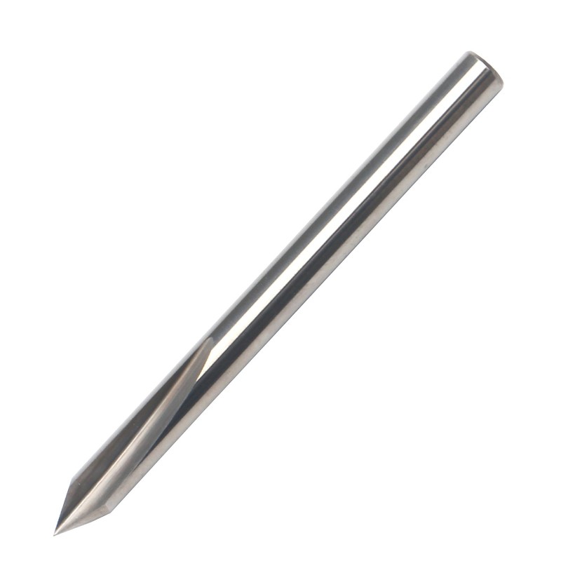 60 ° V bit, kovový gravírovací vrták EnPoint s kovovým rytím, tvrdý hrot, kuželový tvar, CNC gravírovací vrták s 2-drážkou 1/8 