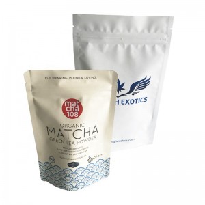 Hliníková fólie Stand Up Pouch pro plastový sáček na zelený čaj se zipem za nízkou cenu