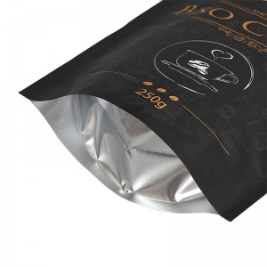 Přizpůsobené logo kávové sáčky opakovaně použitelný stojanový sáček se zipem Balící sáčky na kávu