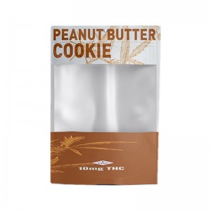 Přizpůsobený stojanový sáček na cookies potravinářské obalové tašky s průhledným okem na zip