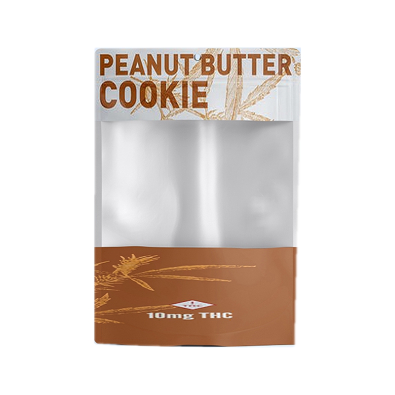 Přizpůsobený stojanový sáček na cookies potravinářské obalové tašky s průhledným okem na zip