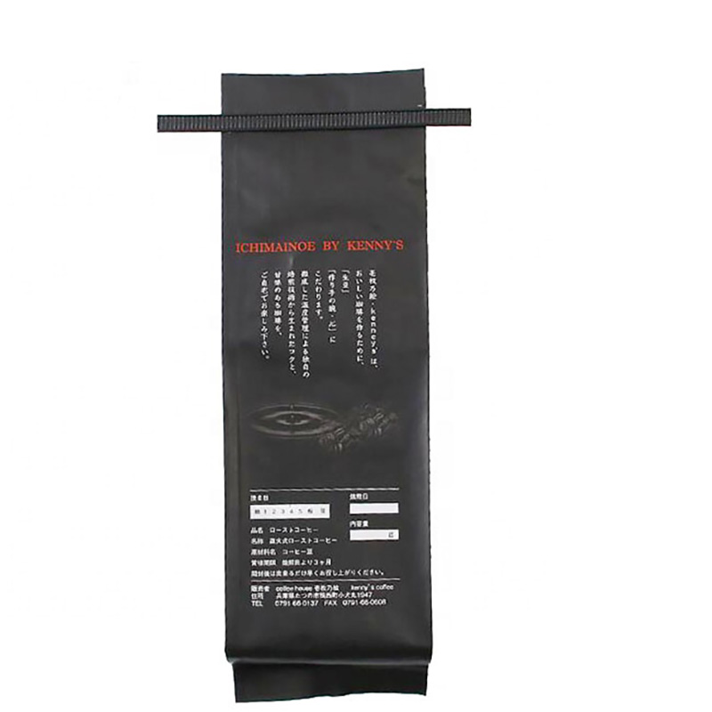 boční klínový matný hotový cínový kravatový balíček na vrchním balení ventilu kávy