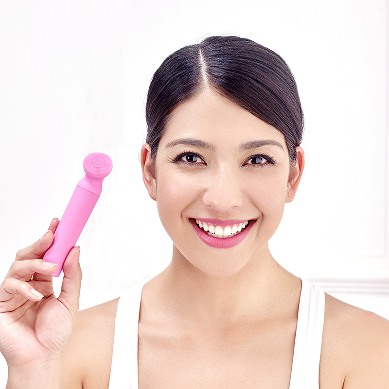Čisticí kartáček na obličej Vodotěsný kartáč na obličej pro hluboké čištění, jemný exfoliační pleť, odstranění Blackhead, Masáž