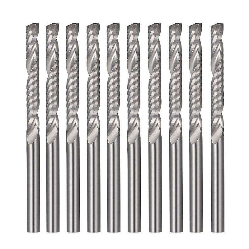 CNC frézky, 1/8 ”fréza s jedinou drážkou na dřevo, nylon, pryskyřice, ABS, akrylát, PVC, MDF