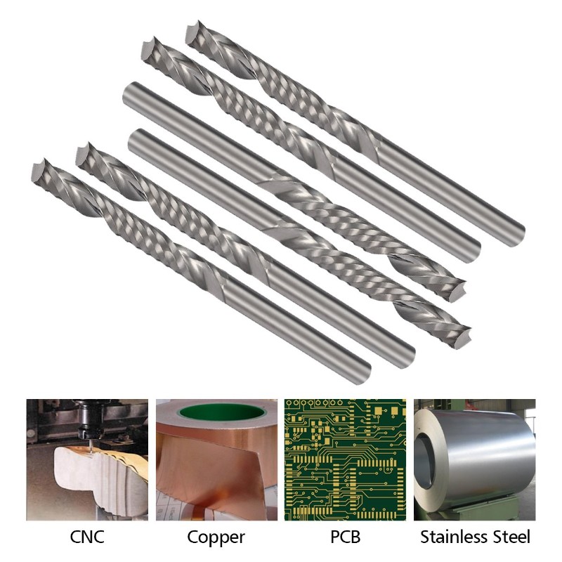 CNC frézky, 1/8 ”fréza s jedinou drážkou na dřevo, nylon, pryskyřice, ABS, akrylát, PVC, MDF