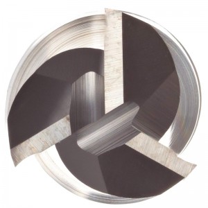 Karbidová čelní fréza, palcová, nepotahovaná (světlá), dokončovací, hrubovací a dokončovací řez, 30 stupňová šroubovice, 3 drážky, 3 \