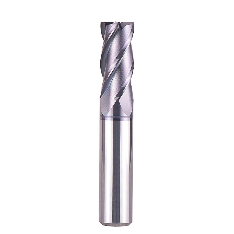 4 drážky CNC End Mill, Čtvercový nos 1/2 palce Průměr stopky, Celkově 3 palce, Spirálový frézovací vrták s potahem