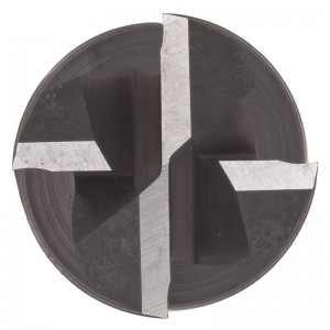 Karbidová čelní fréza s válcovou špičkou, bez povrchové úpravy (světlá), povrchová úprava 30 Deg šroubovice, 4 drážky, 1,5 \