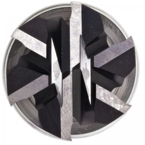 Karbidová čtyřhranná čelní fréza, vícevrstvá povrchová úprava TIALN, šroubovák 40egeg, 6 drážek, 3 \