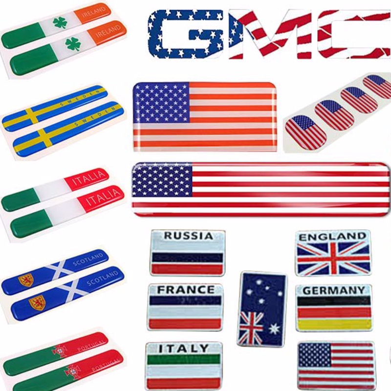 americká vlajka klenutá nálepka, znak samolepky do auta