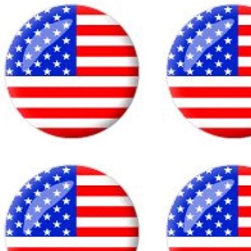 americká vlajka klenutá nálepka, znak samolepky do auta