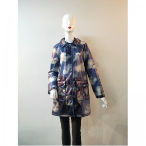LADIES 'NAVY PRINTED TPU JACKET RLWTJ0004