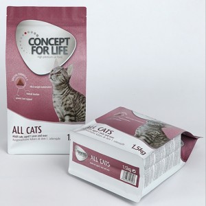 Plastové sáčky s plochým dnem se zipem Osm bočních plastových sáčků pro balení sáčků pro domácí zvířata