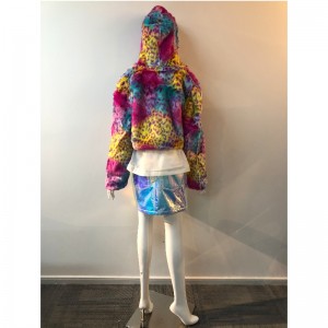 BAREVNÝ KRÁTKÝ KOŽENÝ KOŽE RLWF0006