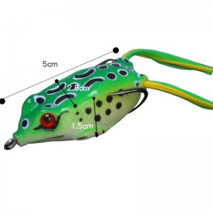 Silikonová hromová žába simulovaná Lei žába silniční návnada falešná návnada dvojitý háček černá návnada černá ryba se specializuje na zabíjení lovných zařízení