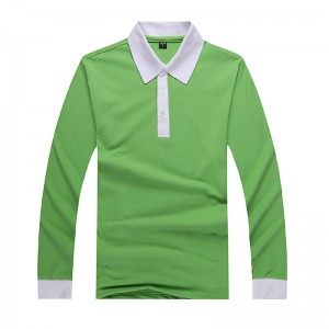 Tričko s dlouhým rukávem s kontrastním límcem