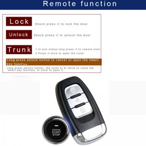 PKE bezklíčové zadávání RFID auto lock \u0026 unlock in auto alarm starter