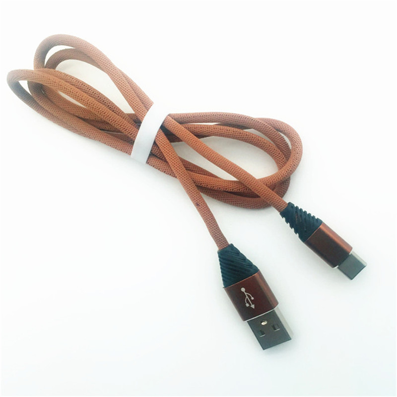 KPS-1004CB TYP C Zakázková bavlněná tkaní 1 m USB 2.2 vysokorychlostní nabíjení typu c USB kabel
